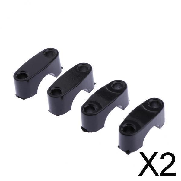 Set 2x1 Cặp Kẹp Nâng Tay Lái Xe Máy 22mm Bằng Hợp Kim Cnc Màu Đen