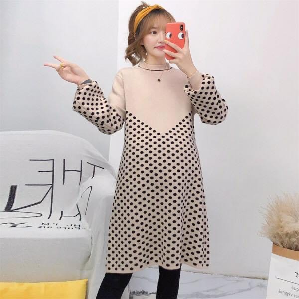Váy Len Bầu Quảng Châu Dày Ấm