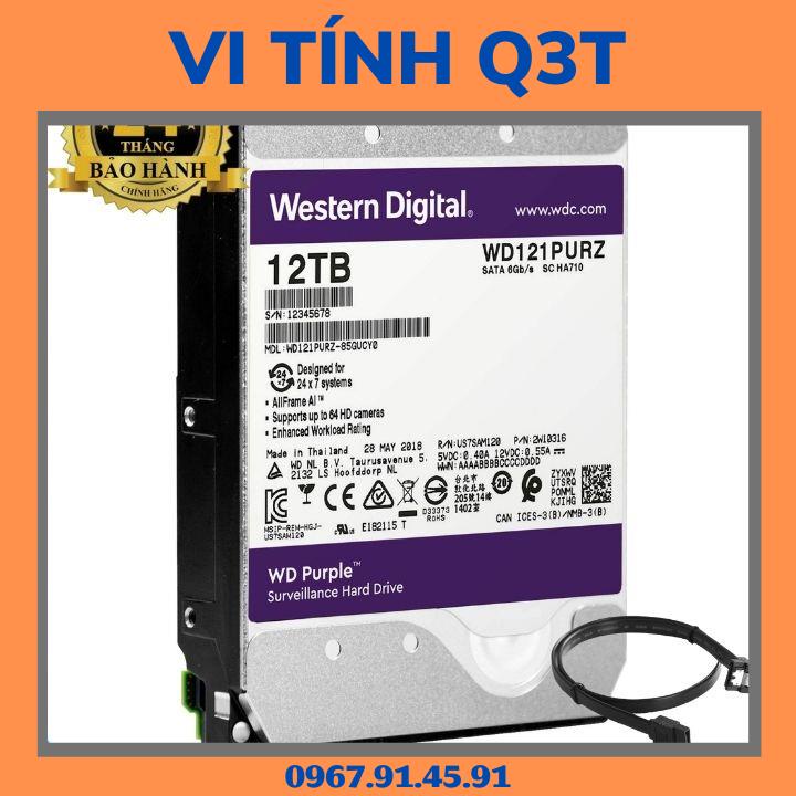 Ổ Cứng HDD WD 12Tb Chuyên Camera, HDD Chuyên camera 12Tb Bảo Hành 2 Năm