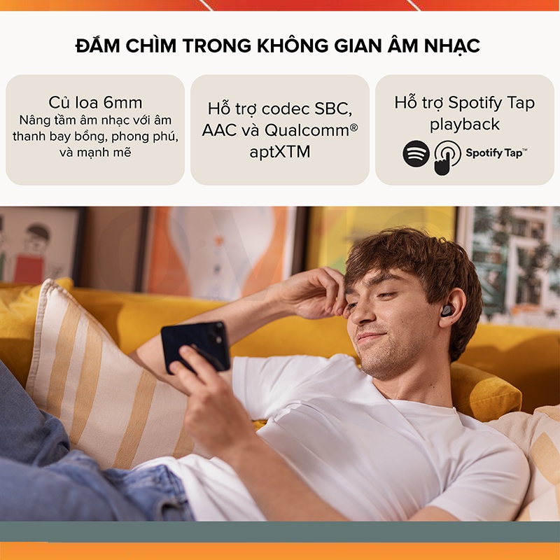 Jabra Elite 5 - Tai Nghe Nhét Tai True Wireless, Bluetooth, ANC, Hoạt Động Bền Bỉ, Đàm Thoại Siêu Mượt