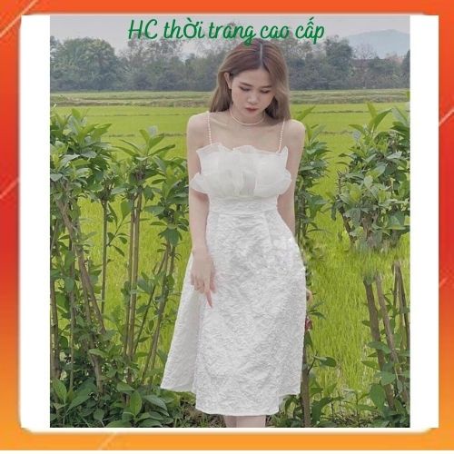 ঔৣĐầm xòe 2 dây ngọc _ Váy thiết kế 2 dây cao cấpঔৣ