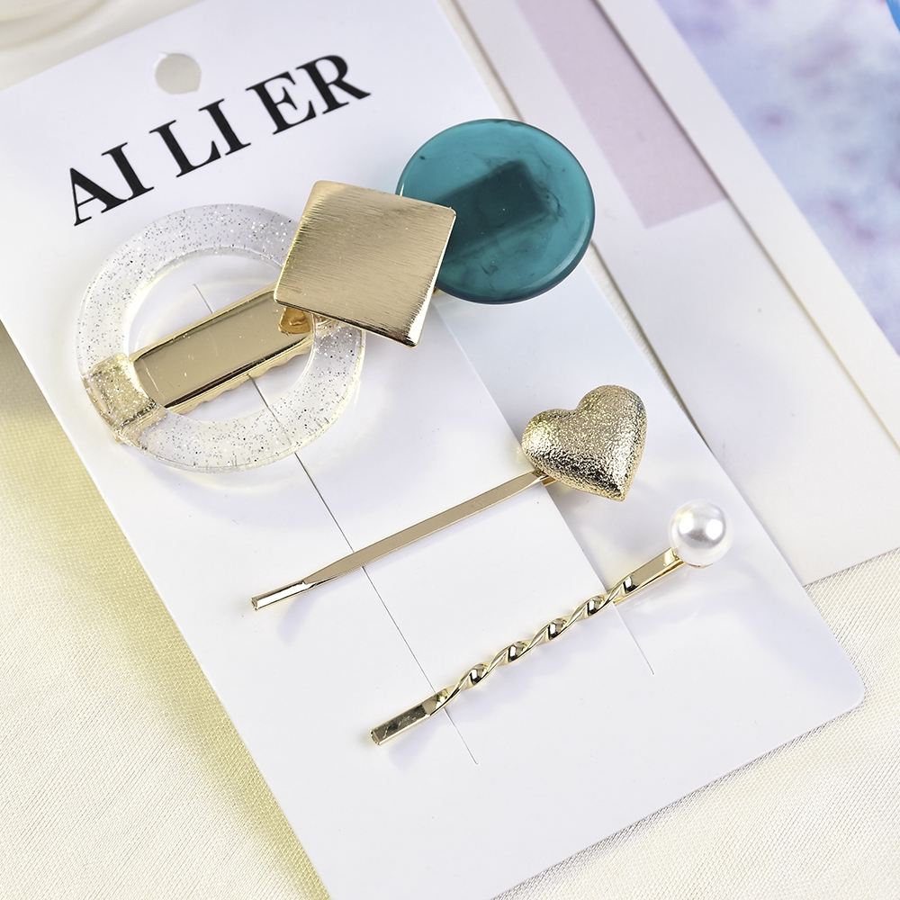 Set 3 kẹp tóc phong cách Hàn Quốc thanh lịch dành cho nữ