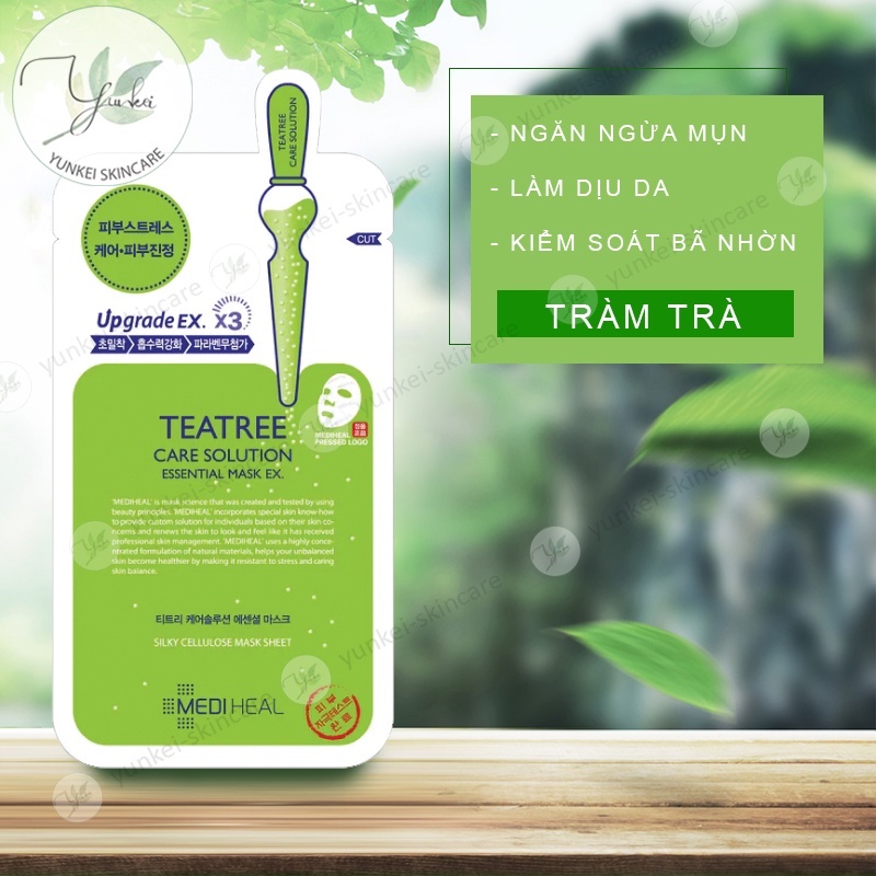 Mặt nạ tràm trà hỗ trợ ngăn ngừa giảm mụn Mediheal Teatree Care Solution Essential Mask EX 24ml