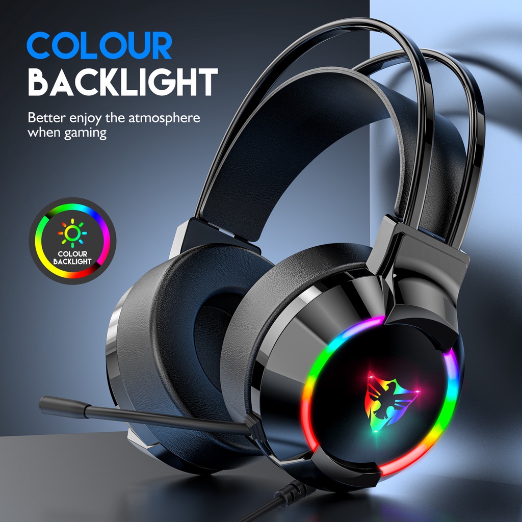 Tai nghe chụp tai gaming giả lập 7.1 G606 full box led rgb cho máy tính pc laptop chơi game giải trí cổng USB