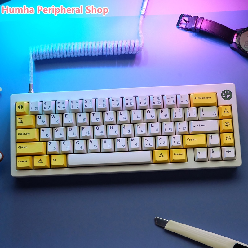 Humha Serika keycap Chất liệu PBT Nhuộm-Sublimation Cherry profile Bàn phím cơ keycap Cá nhân keycap