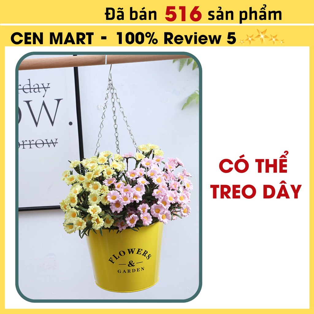 Chậu Cây Kim Loại Thiếc Cen Mart Chậu Trồng Cây , Hoa Kiểng Sơn Tĩnh Điện , Chống Han Gỉ- Siêu Bền- Rất Tốt Cho Cây