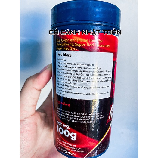 CZ20 RED BLAZE THỨC ĂN TĂNG ĐỎ CHO CÁ LA HÁN 100G THÁI LAN