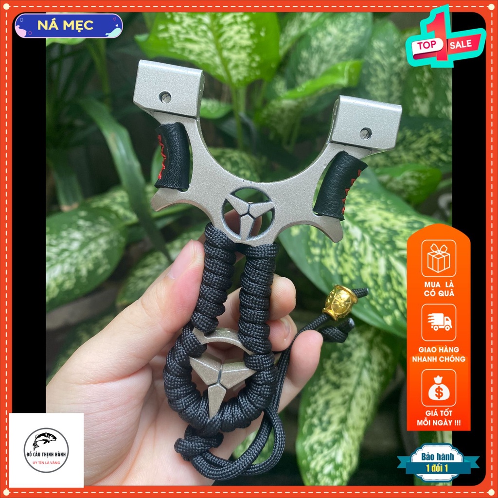 Ná cao su M1 Thịnh Hành kim loại đầm tay kèm phụ kiện đèn laze siêu sáng và dây ná cao su cao cấp cùng bi