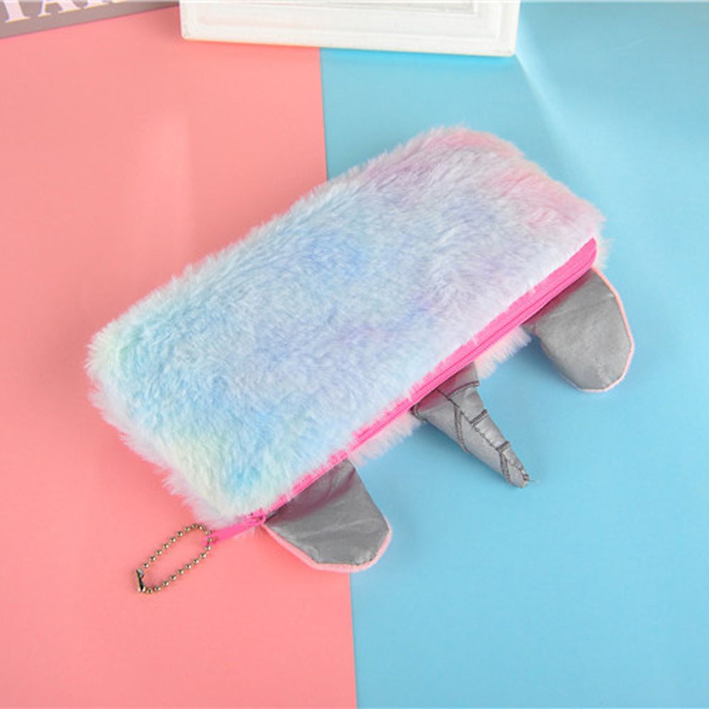 Túi đựng bút hình kỳ lân vải lông dễ thương