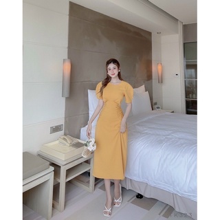 Đầm nhún eo