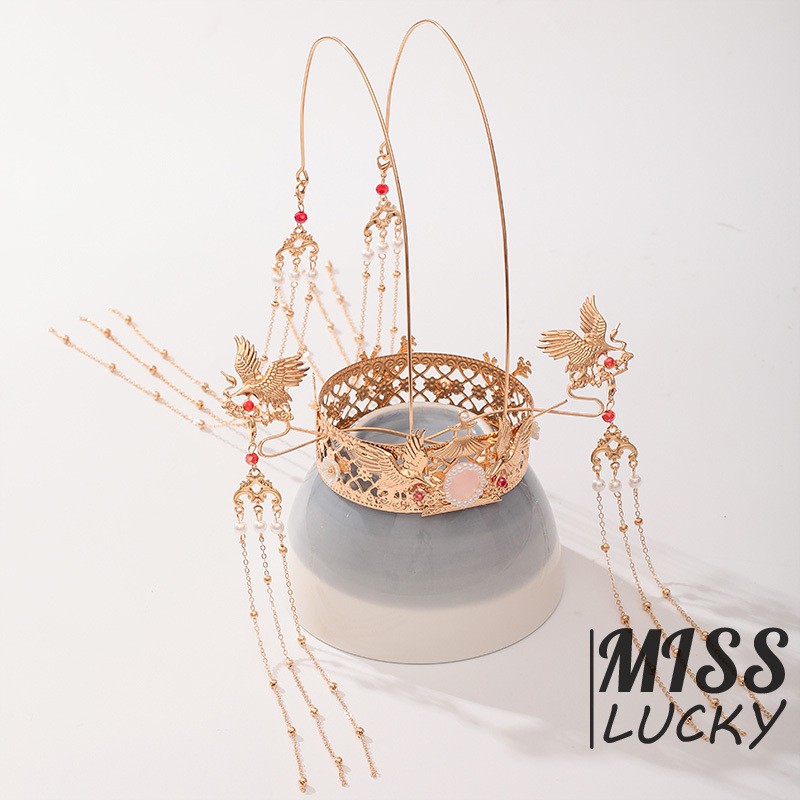 Bộ trâm và vương miện phong cách Trung Hoa cổ điển cho nữ