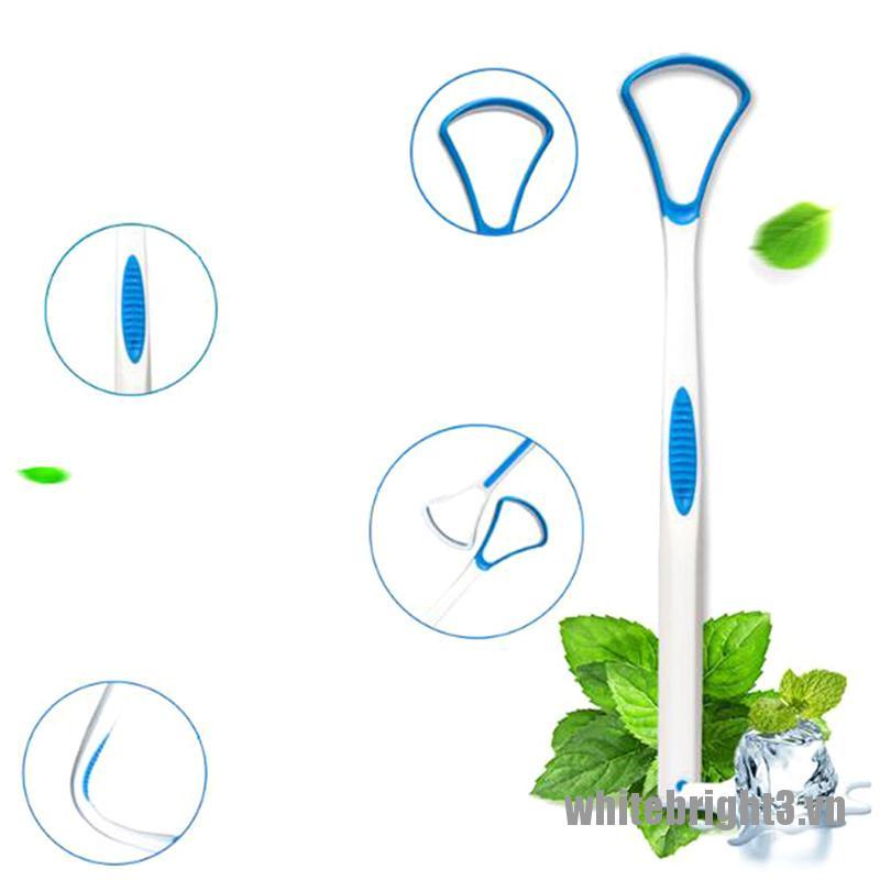 (Hàng Mới) Dụng Cụ Vệ Sinh Lưỡi Bằng Nhựa Màu Trắng