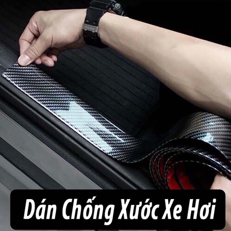 Decal Carbon Dán Xe Ô Tô - Chống Trầy Xước - Rộng 5cm-7cm