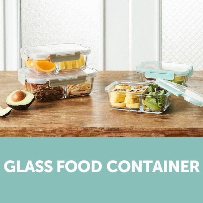 [Lock&Lock] Hộp thủy tinh chia 2 ngăn, 3 ngăn chịu nhiệt Glass Food Container | BigBuy360 - bigbuy360.vn