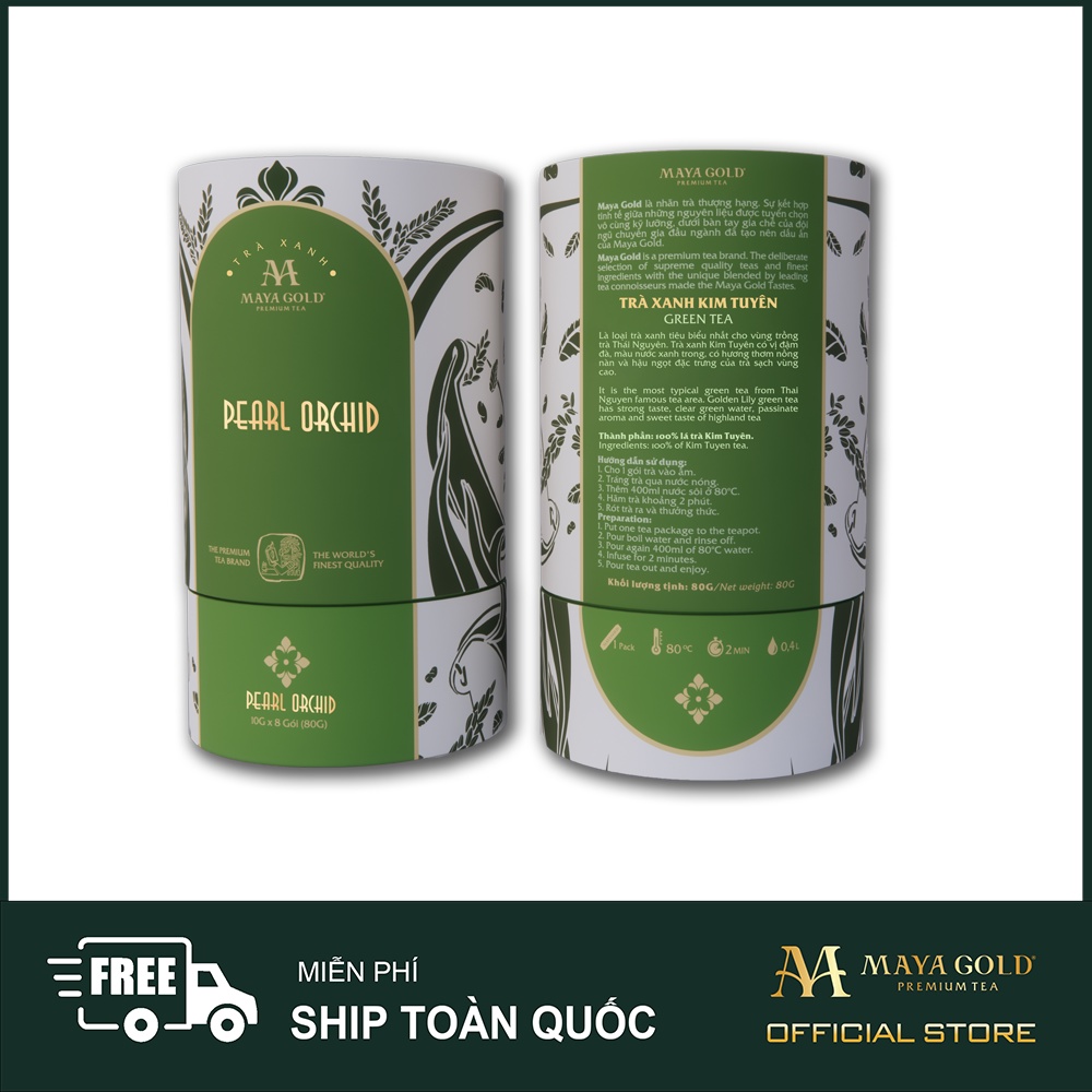 Trà xanh Kim Tuyên - Pearl Orchid - Maya Gold Premium Tea (80 gram) | WebRaoVat - webraovat.net.vn
