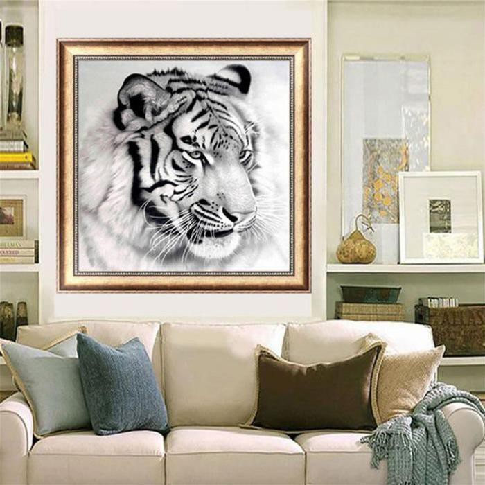 Bộ thêu tranh chữ thập hình con hổ 5D