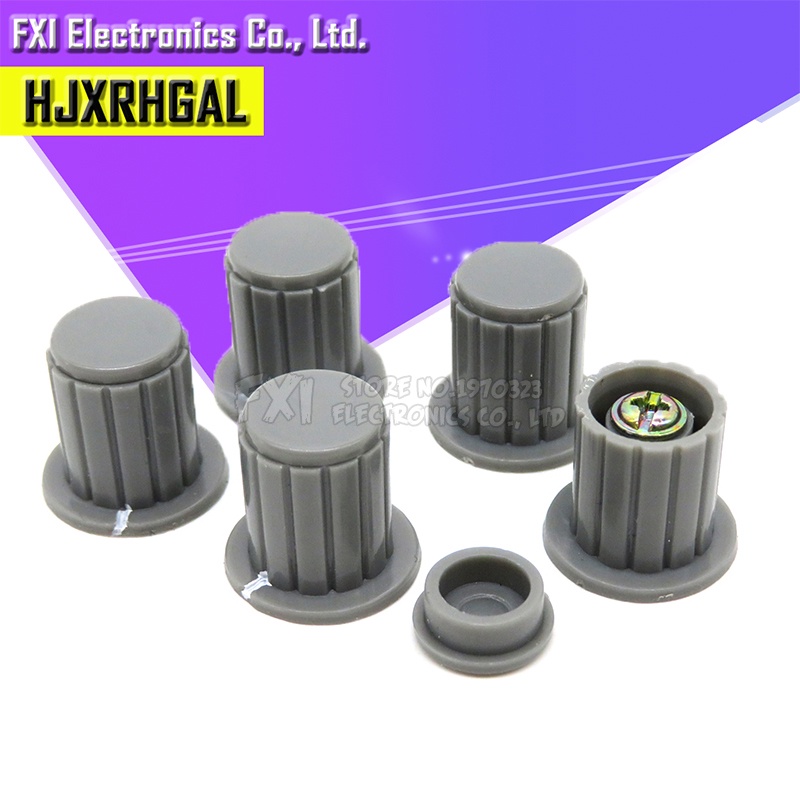 Bộ 5 Nút Vặn Màu Xám Phù Hợp Cho Chiết Áp WXD3-13 - 2W