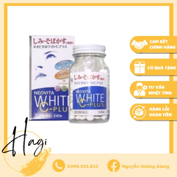 Viên uống trắng da, mờ thâm nám Vita White Plus 240 viên Nhật Bản