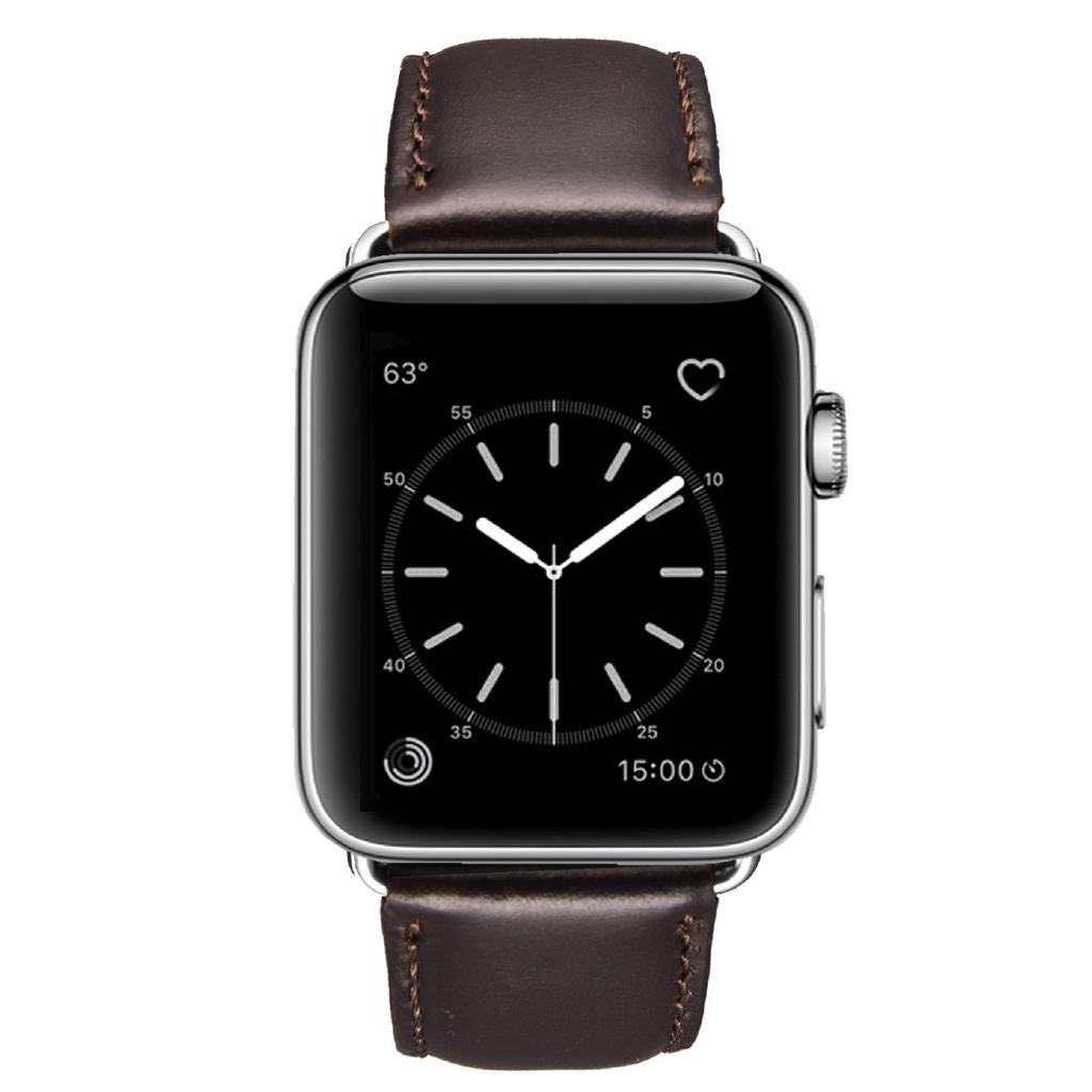 Popular Crazy Horse Top Layer Cowhide Leather Wrist Watchband Strap for Apple Watch Series 4 40mm, Series 3 / 2 / 1 38mm