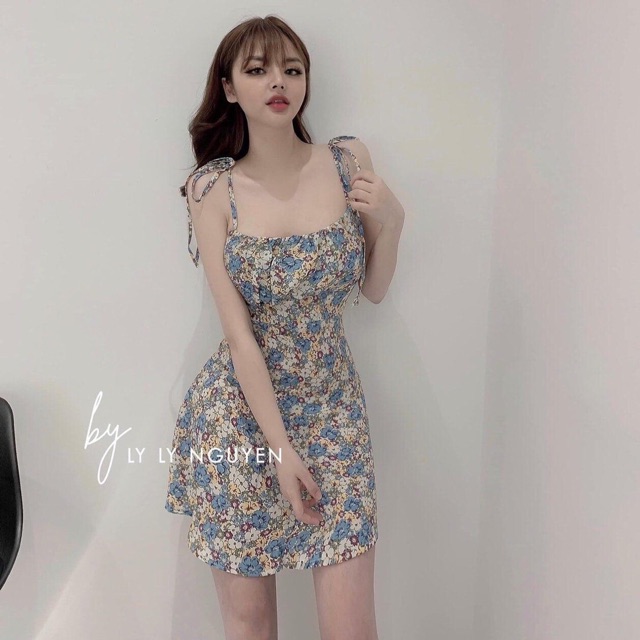 Đầm dây nơ cúp ngực