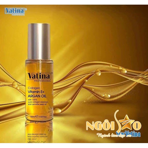 Tinh Dầu Dưỡng Tóc Vatina Argan Oil Vitamin E+ Collagen 60ml