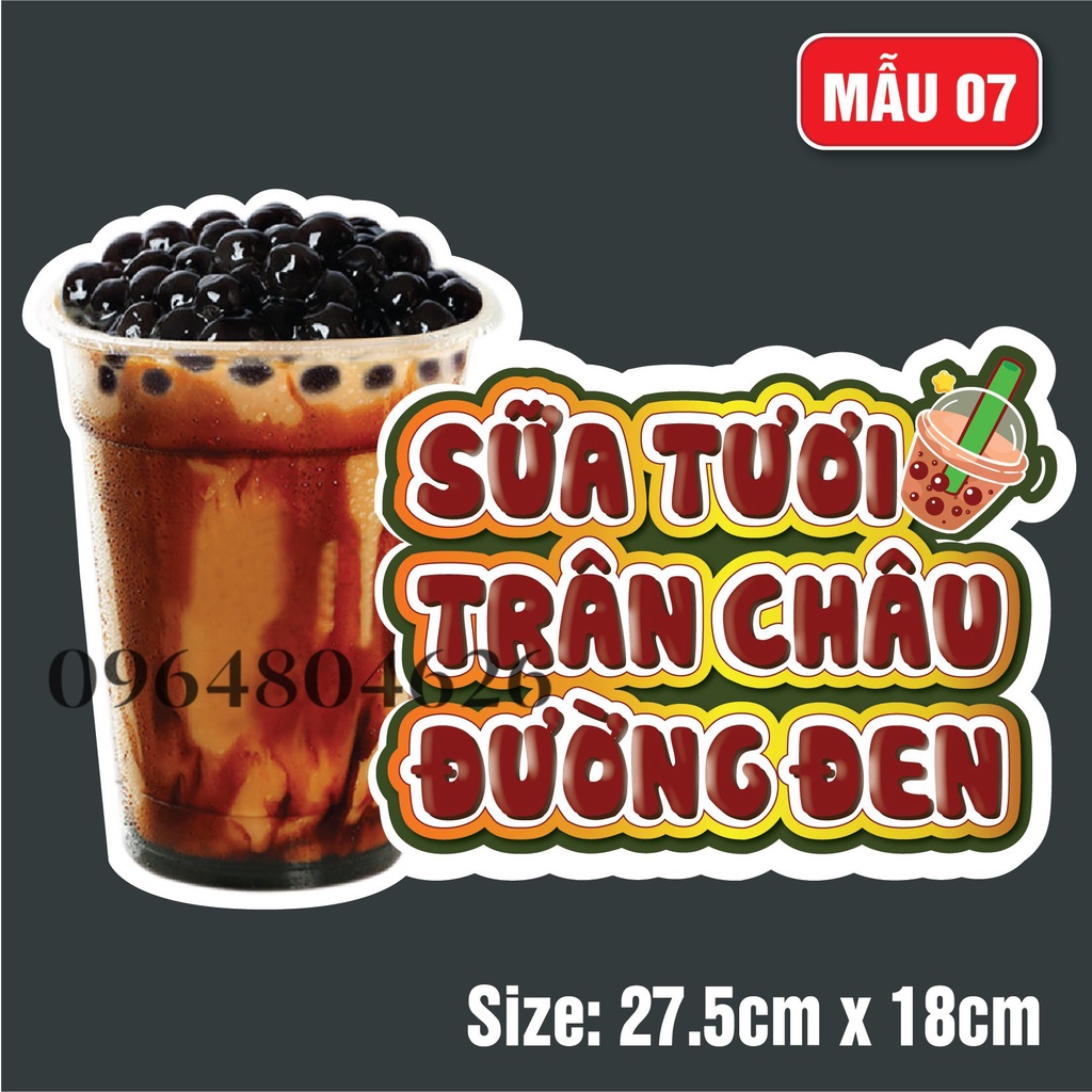 Decal khổ lớn ăn vặt, trà sữa Tranh dán tường Poster đồ trang trí decor quán độc đáo thu hút khách