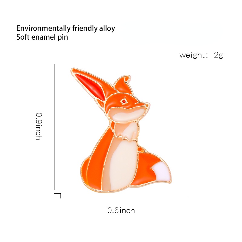 Huy hiệu cài áo MISS ZOE thiết kế hình chú cáo hoạt hình xinh xắn