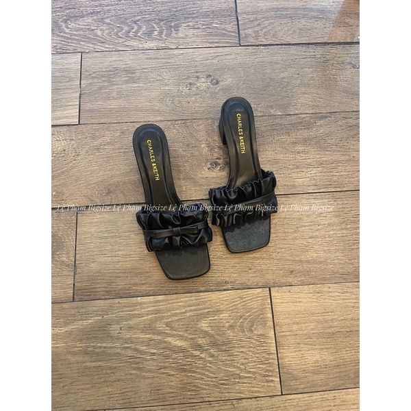 Dép cao gót quai nhúm nơ bigsize, size 40-41-42-43-44 [HÀNG VNXK FREESHIP]