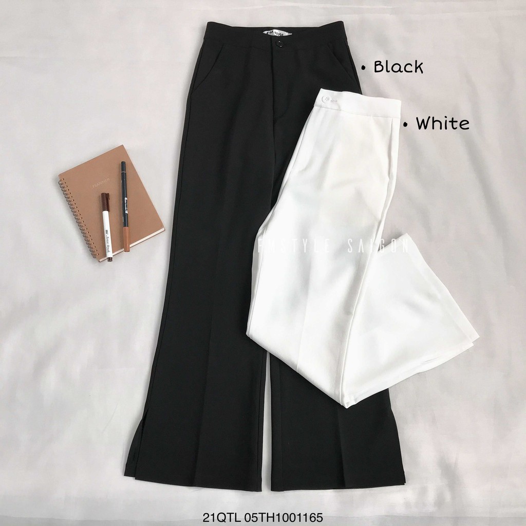 Quần tây loe trơn xẻ lai 09145 ulzzang Fmstyle Saigon 21QTL05TH1001 | BigBuy360 - bigbuy360.vn