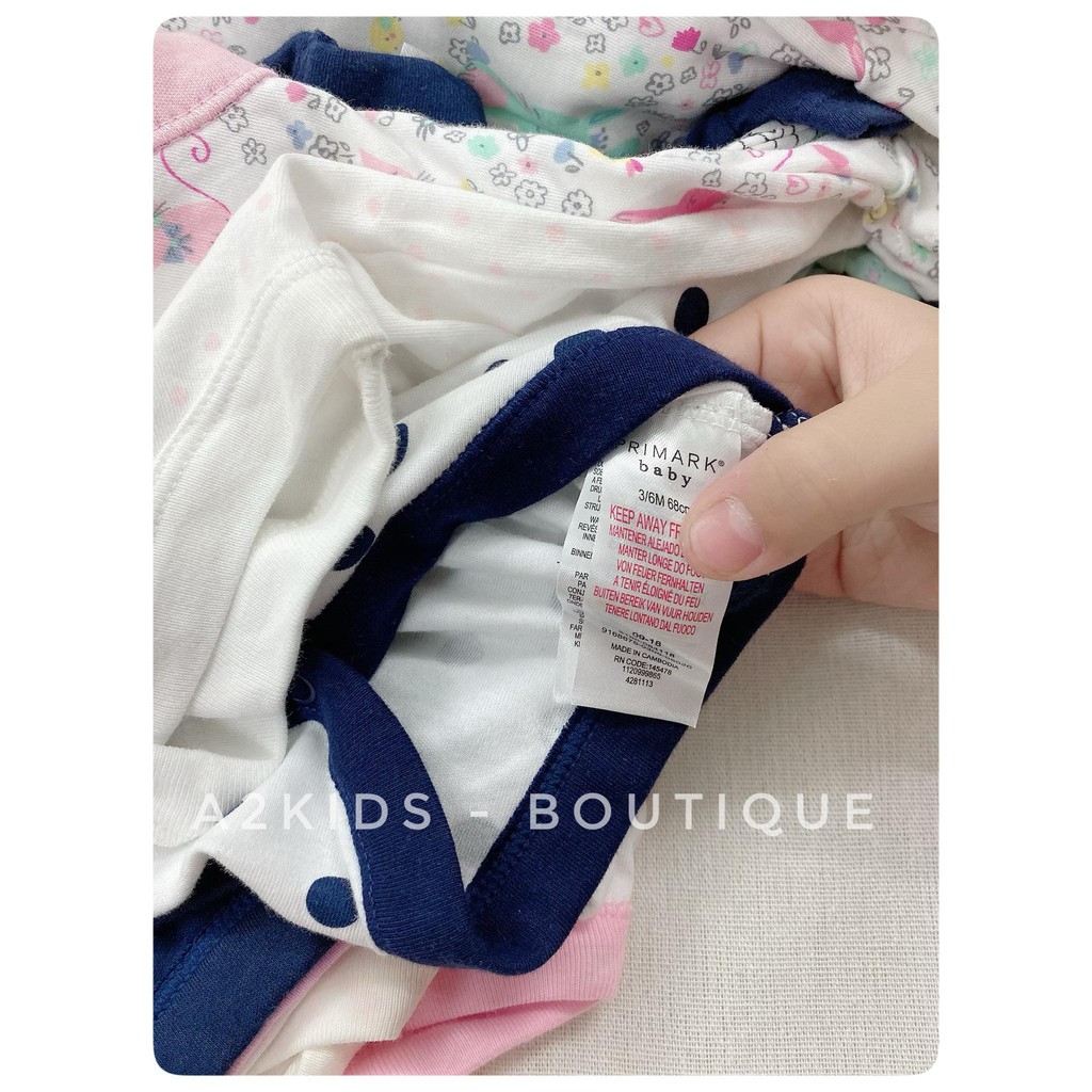 Set 5 Bộ Body Chip Ngắn Tay Cho Bé Gái/Trai Từ 0-36m Xuất Dư Xịn Các Hãng Chất Vải Cotton Mềm Mại Với Làn Da Bé