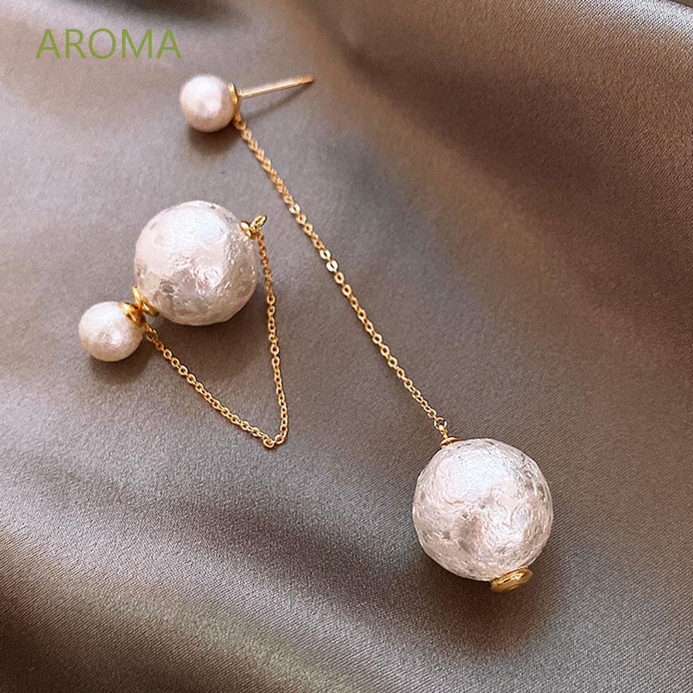 Đôi Bông Tai Dáng Dài Phối Ngọc Trai Nhân Tạo Thời Trang Cho Nữ S925