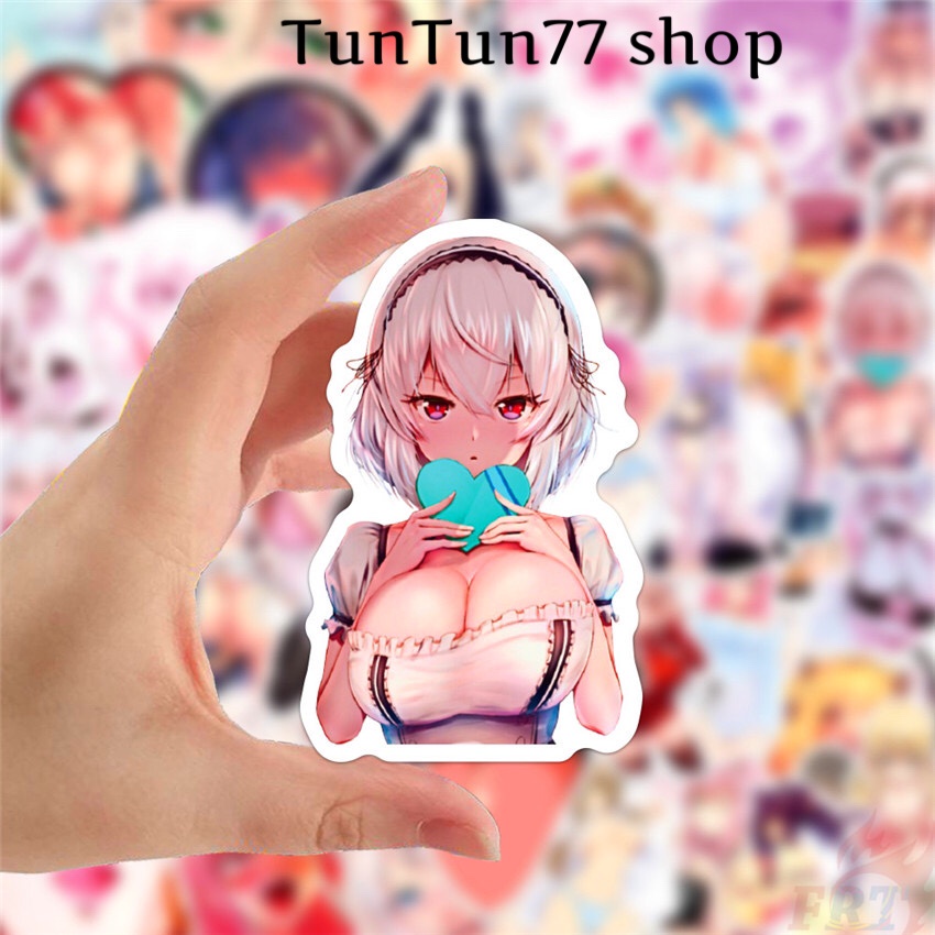 Sticker sexy girl anime siêu hot sẵn keo dùng dán đàn guitar, trang trí phòng ngủ, dán bình nước, dán laptop,...