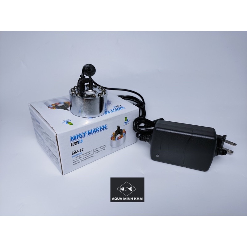 Máy tạo khói - máy tạo sương mù cho hồ thủy sinh, hồ bán cạn, hòn non bộ, tiểu cảnh, đèn led đổi màu Jeneca MM-32