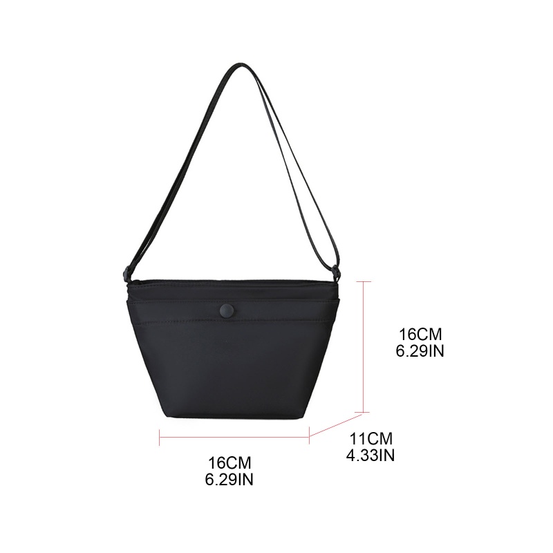 Túi Xách Nylon Đeo Chéo Chống Nước Đơn Giản Cho Nữ