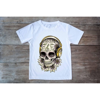 Áo thun in hình Skull âm nhạc