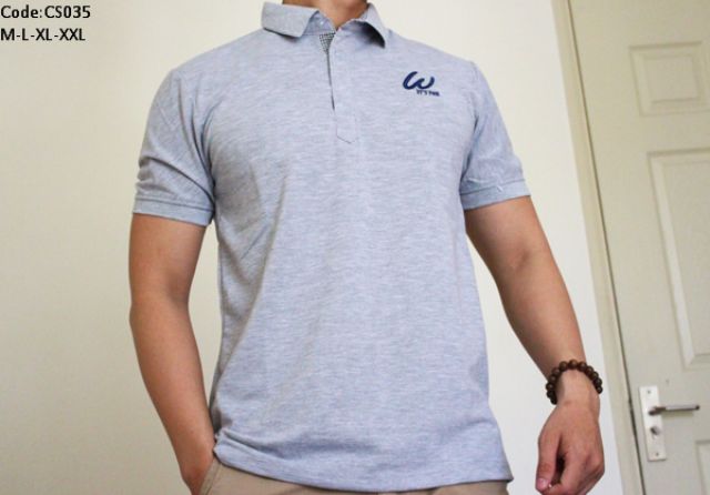 Áo thun nam ngắn tay có cổ logo W chưa bao giờ hết HOT | BigBuy360 - bigbuy360.vn