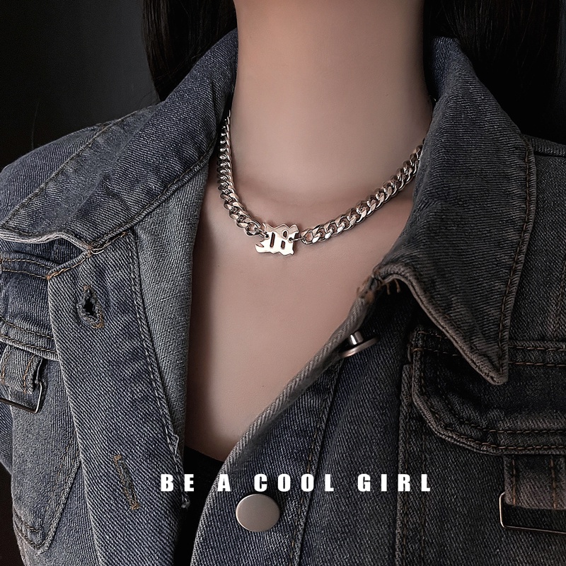 Dây chuyền thép titan phong cách hip hop thời trang cho nữ