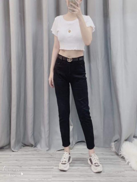 Quần jean nữ đen vd+ ảnh thật