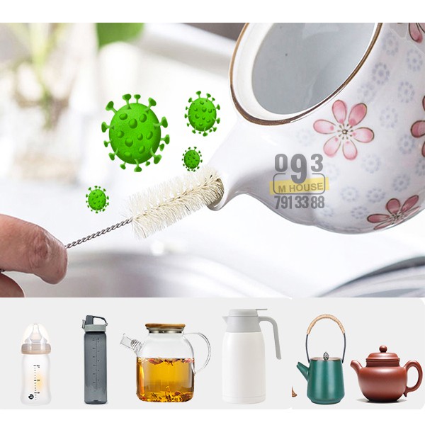 Combo 4 Cọ Rửa chai lọ miệng nhỏ, Cọ Rửa Bình Trà Bình Nước