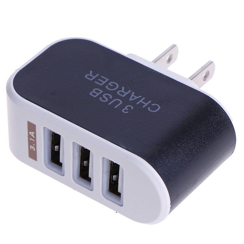 Adapter Sạc Nhanh 5V 3.1A 3 Cổng USB Tiện Dụng