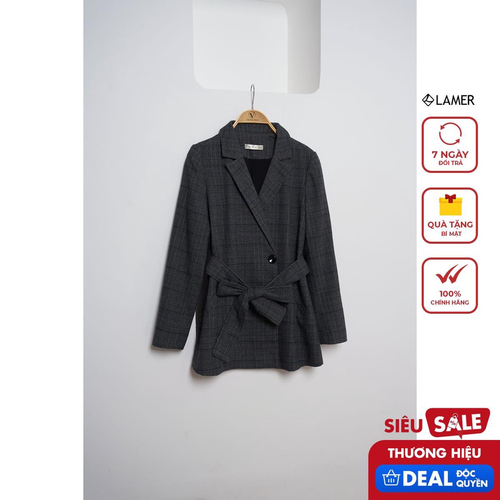 Áo Vest Suông, Đai Eo VIENTRAN V65B21T009