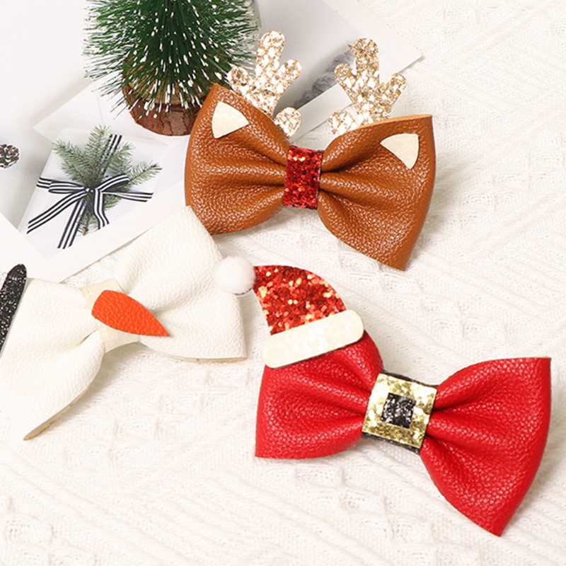Kẹp Tóc Hình Ông Già Noel Đính Kim Sa Lấp Lánh Dễ Thương