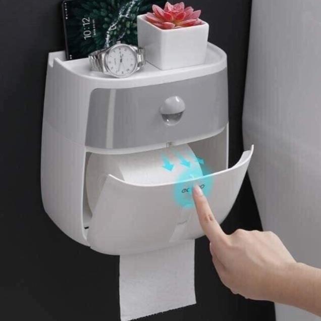 Hộp Giấy Vệ Sinh Cao cấp chống nước, thiết kế 2 tầng
