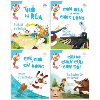 Sách - Combo: Học Tiếng Anh Cùng Truyện Ngụ Ngôn Aesop (Bộ 4 cuốn)