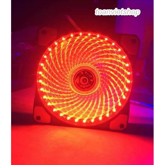 Fan led 33 bóng led đỏ, 12cm làm mát cho case máy tính