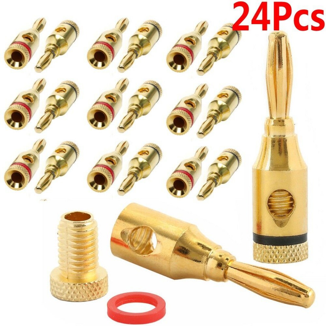 Set 24 Giắc Cắm Bắp Chuối Mạ Vàng 24k | BigBuy360 - bigbuy360.vn