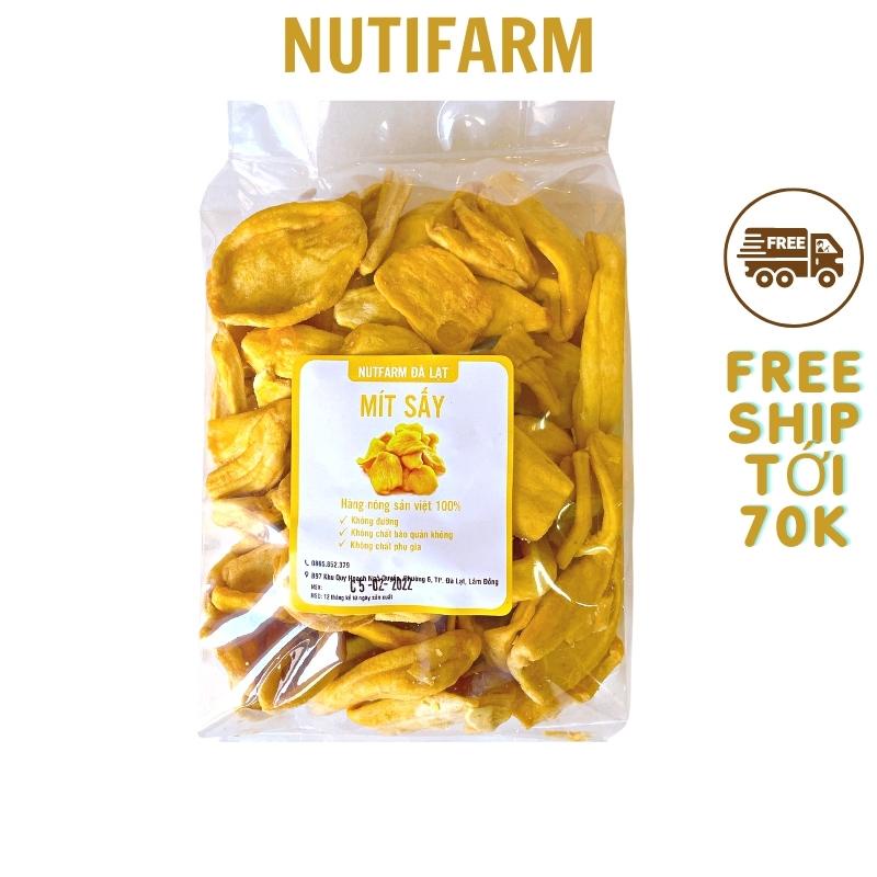 Mít sấy khô nguyên cánh loại 1 không đường giòn ngọt tự nhiên 500gr NutiFarm hoa quả sấy đặc sản đà lạt
