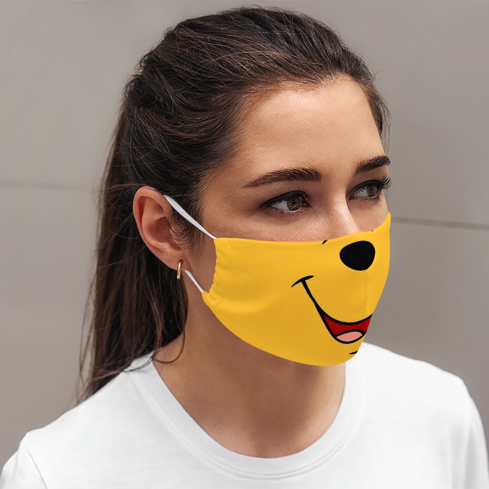 Khẩu trang thú cưng dễ thương cho bé đáng yêu vui nhộn hoạt hình Disney CARTWELL dày 2 lớp ngăn bụi mịn chống giọt bắn d