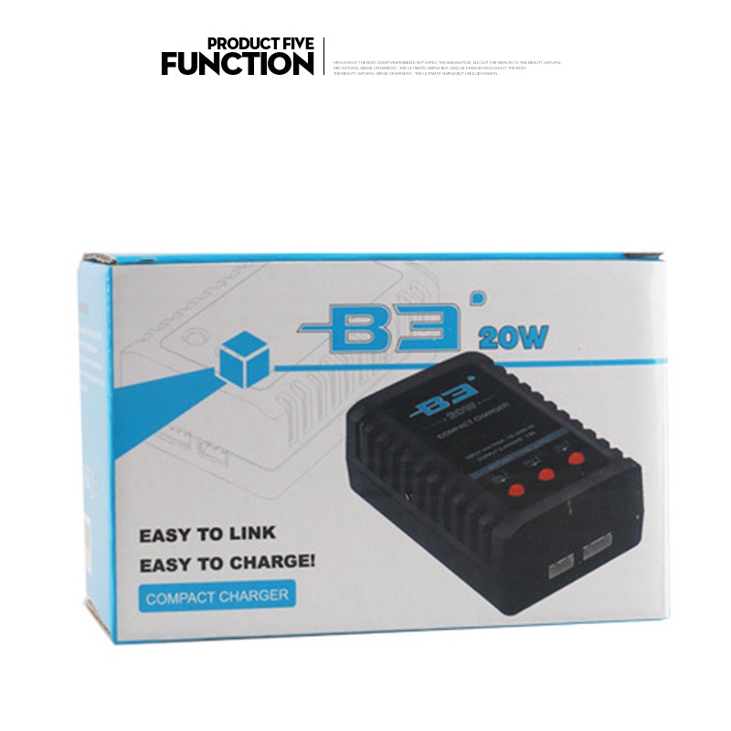 Bộ sạc cân bằng B3 20W mới Bộ sạc pin Lipo 2S-3S cho mẫu máy bay trực thăng RC