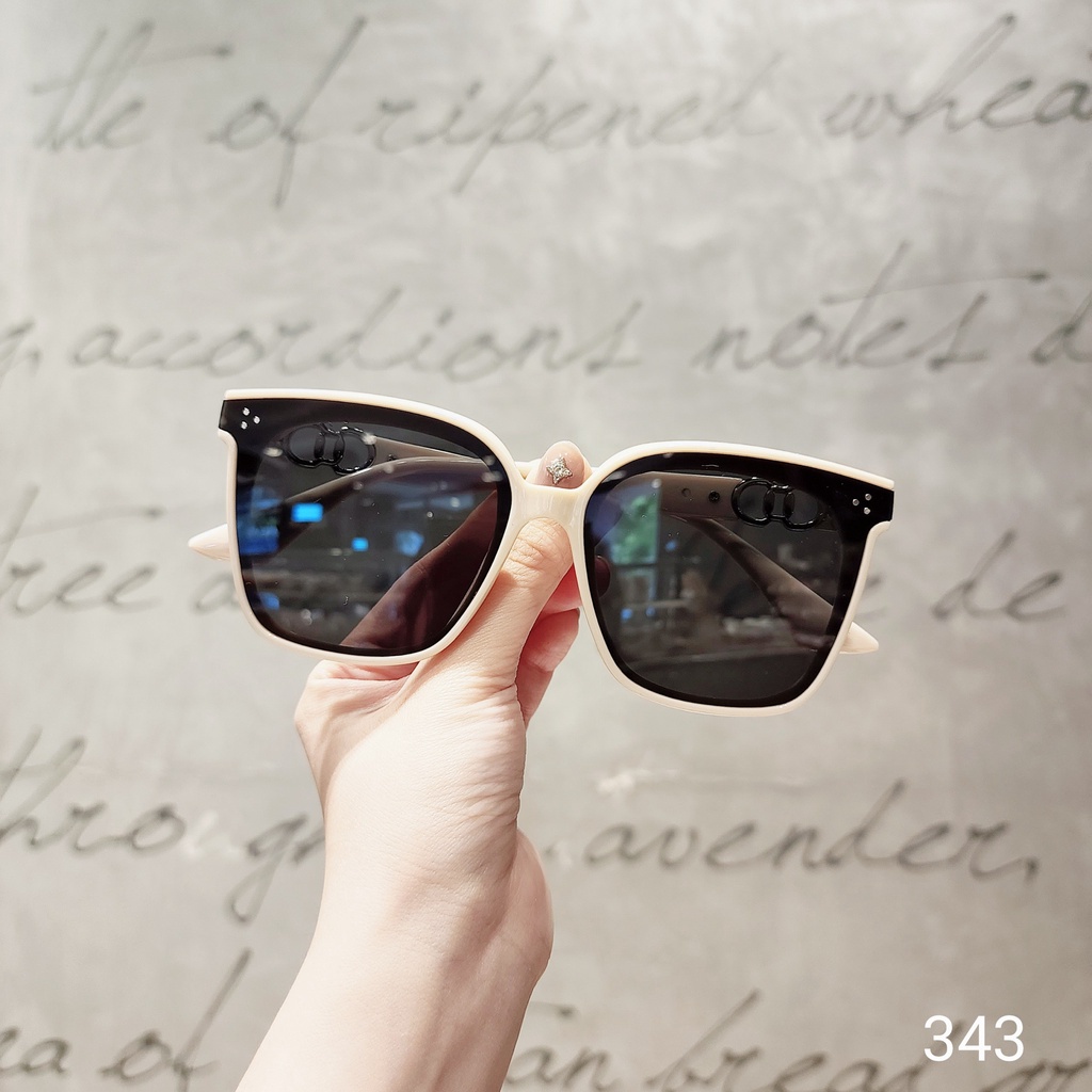 Kính râm nam nữ LILYEYEWEAR mắt vuông to chống UV400 bảo vệ mắt càng kính thời trang kc343
